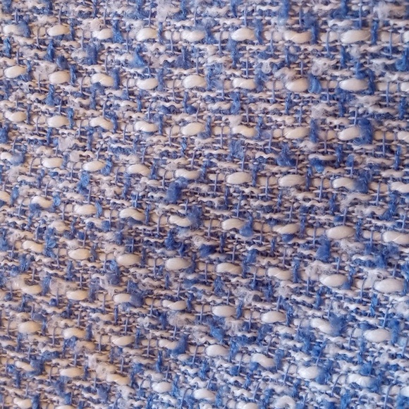 Zara Tweed Pinafore Chic Blue Sleeveless Dress with Peplum Hem - Picture 4 of 9